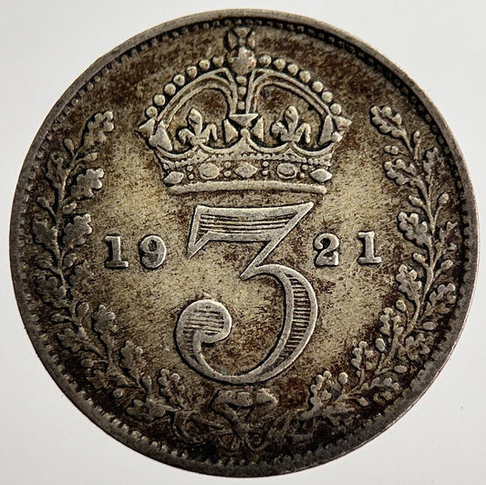 1921 George V Threepence Silver Coin | Very High Grade | a8576