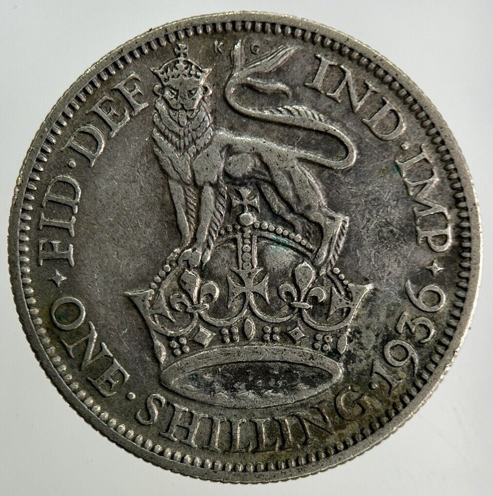 1936 George V Shilling Silver Coin | Fine Collectable Grade