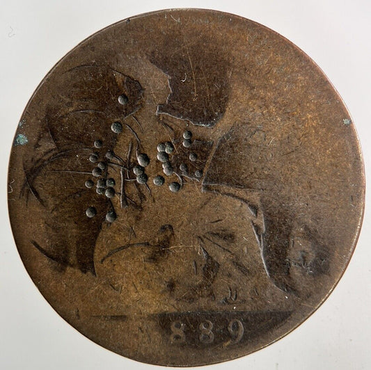 1889 Victoria One Penny Coin | Collectable Grade