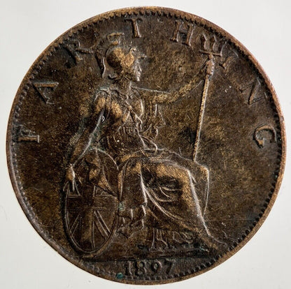 1897 Victoria Farthing Coin | Very High Grade