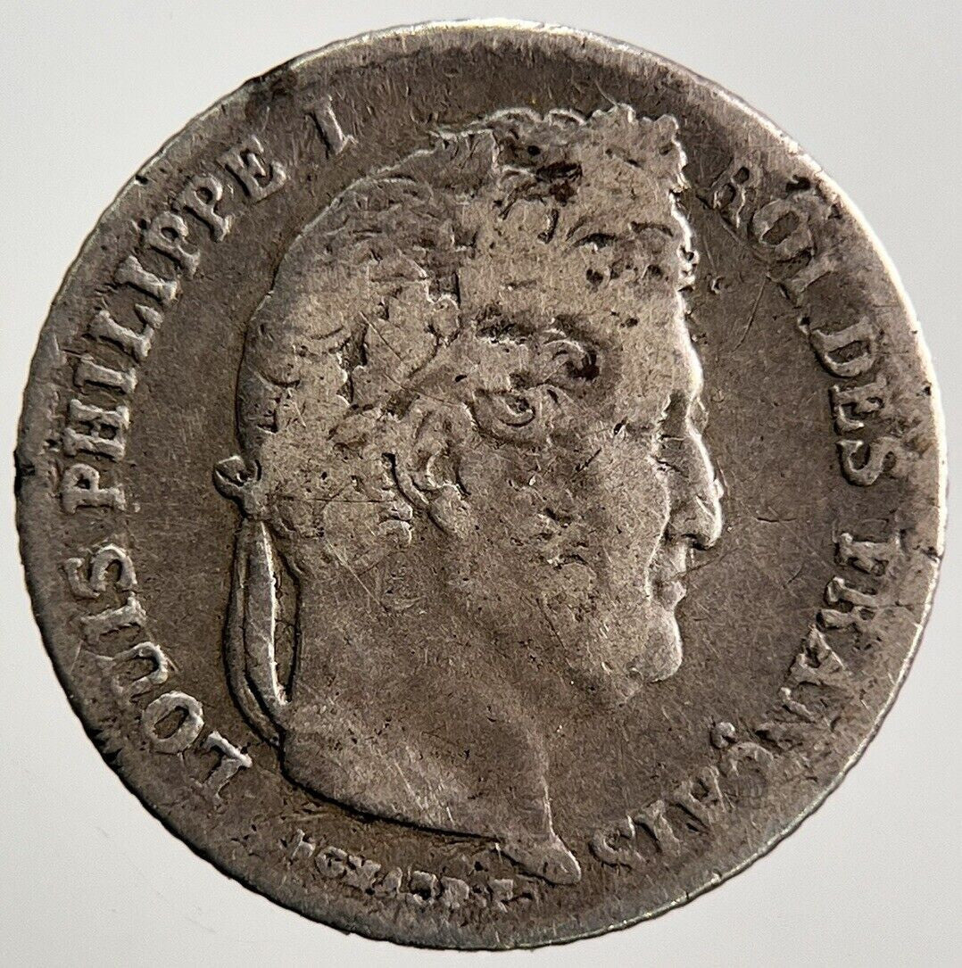 1839 France Quarter 1/4 Franc Silver Coin | Collectable Grade | a3635