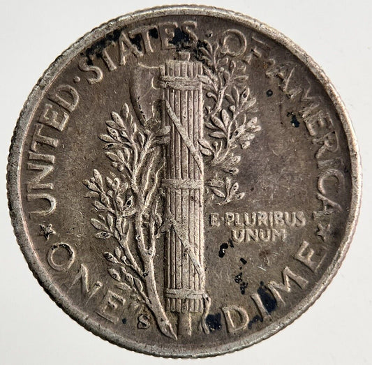 1943 - S US USA Mercury Dime Silver Coin | Fine Collectable Grade