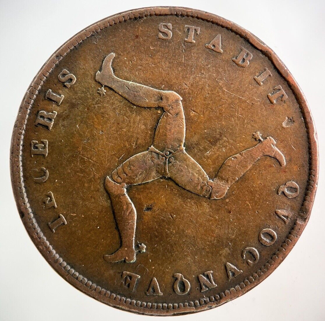 1839 Isle Of Man One Penny Coin | Fine Collectable Grade