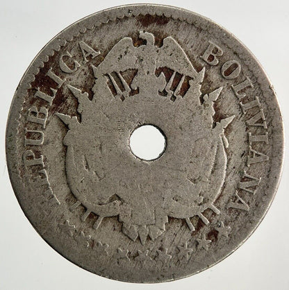 1883 Bolivia 10 Centavos Coin | Fair Grade