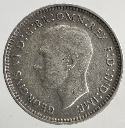 1944 - S Australia Threepence Silver Coin | Fair Grade