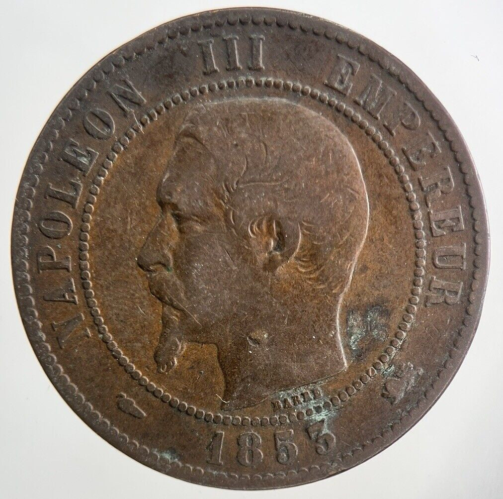 1853 France 10 Centimes Coin | Fine Collectable Grade