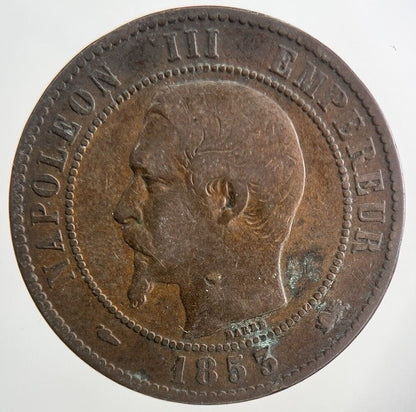 1853 France 10 Centimes Coin | Fine Collectable Grade