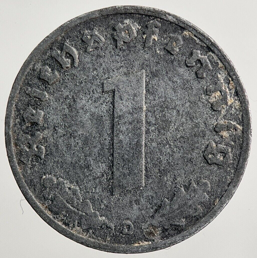 1944 - D Germany Nazi 1 Pfennig Coin | Fine Collectable Grade | a2024