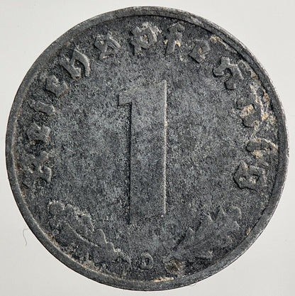 1944 - D Germany Nazi 1 Pfennig Coin | Fine Collectable Grade | a2024