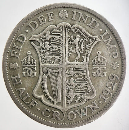 1929 George V Half - Crown Silver Coin | Fine Collectable Grade