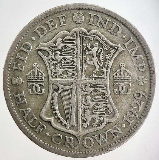1929 George V Half - Crown Silver Coin | Fine Collectable Grade