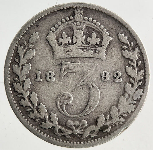 1892 Victoria Threepence Silver Coin | Collectable Grade