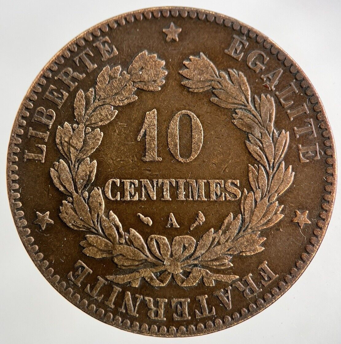 1897 France 10 Centimes Coin | Fine Collectable Grade