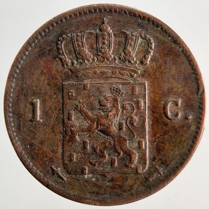 1863 Netherlands 1 Cent Coin | Very High Grade | a5230