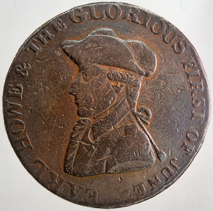 1794 Rule Britannia Half - Penny Token | Fine Collectable Grade | a6552