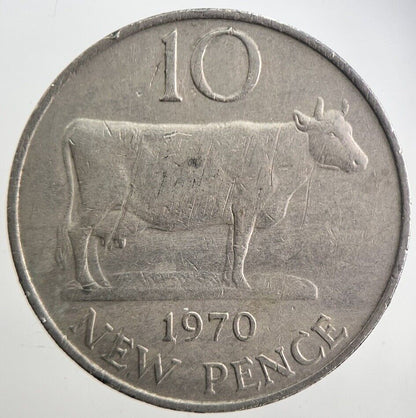 1970 Jersey 10p 10 Ten - Pence Coin | Very High Grade | a4907