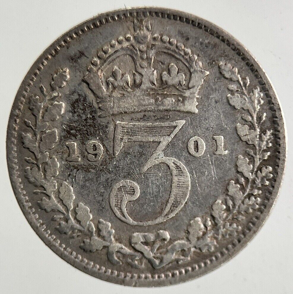 1901 Victoria Threepence Silver Coin | Collectable Grade