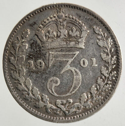 1901 Victoria Threepence Silver Coin | Collectable Grade