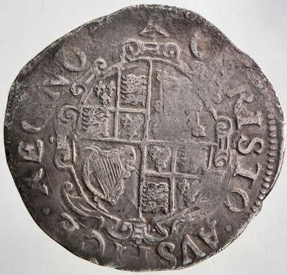 1625 - 49 Charles I 1st Bell Mint Mark Shilling Silver Hammered Coin | a5983