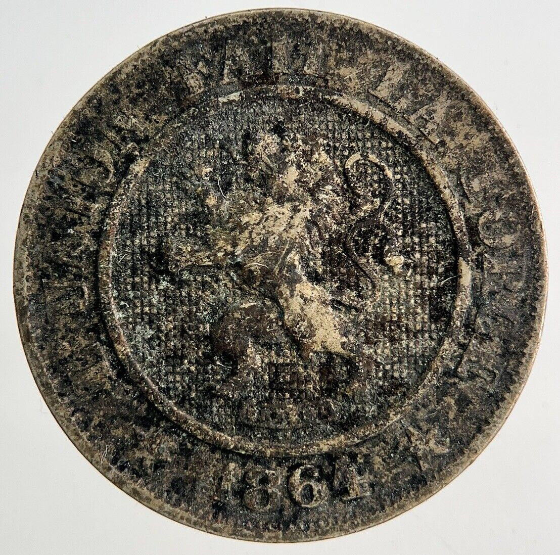 1864 Belgium 10 Centimes Coin | Collectable Grade