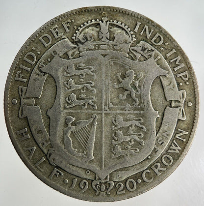 1920 George V Half - Crown Silver Coin | Fine Collectable Grade