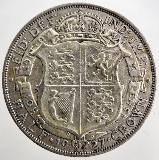 1927 George V Half - Crown Silver Coin | Very High Grade | a8142