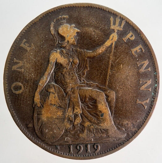1919 - H George V One Penny Coin | Collectable Grade | a9913