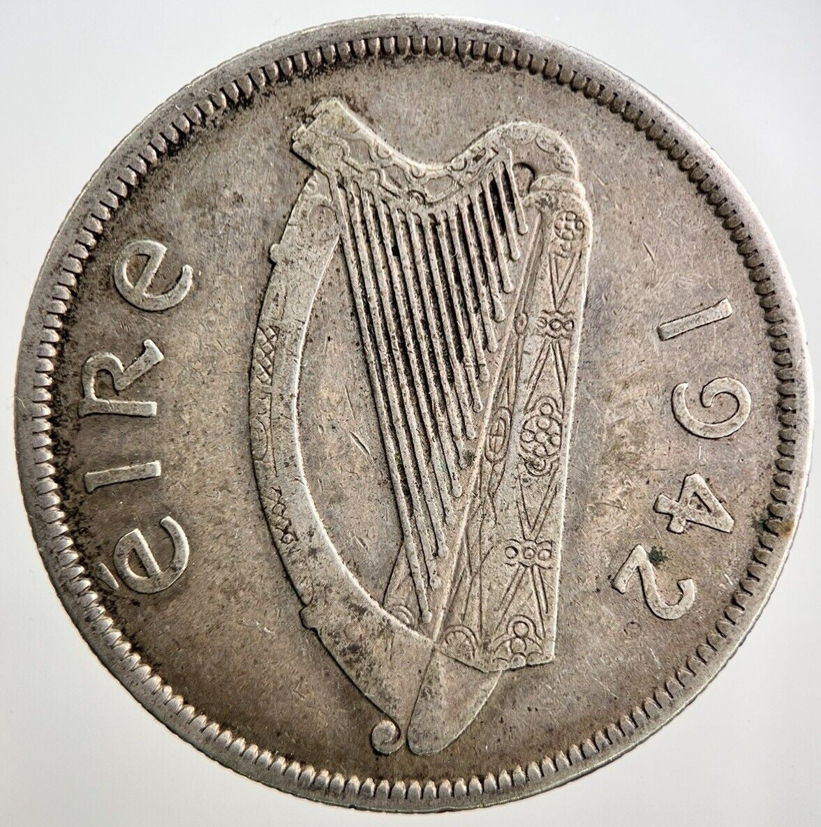 1942 Irish Horse Half - Crown Silver Coin | Fine Collectable Grade | a870