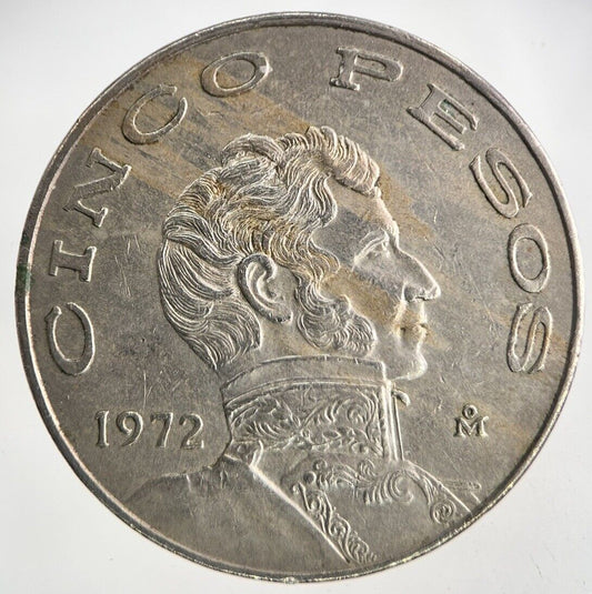 1972 Mexico Cinco 5 Peso Coin | Fine Collectable Grade