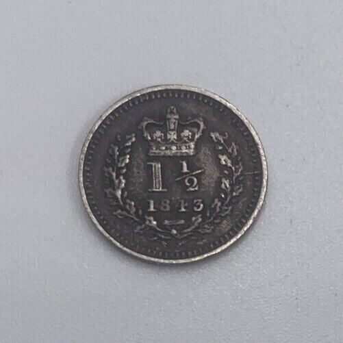 1843 British 1 1/2 Pence | Silver Coin | Queen Victoria Collectable Grade | a478