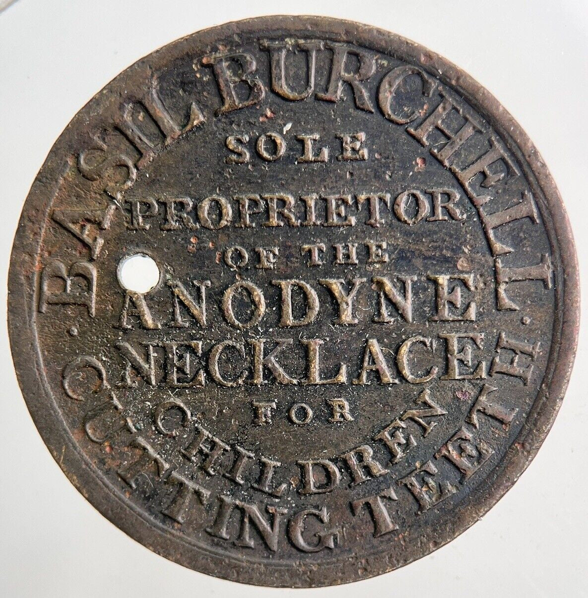 1700’s Basil Burchell Anodyne Necklace Coin Token | Very High Grade | a6561