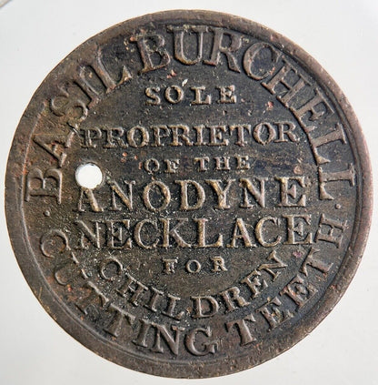 1700’s Basil Burchell Anodyne Necklace Coin Token | Very High Grade | a6561