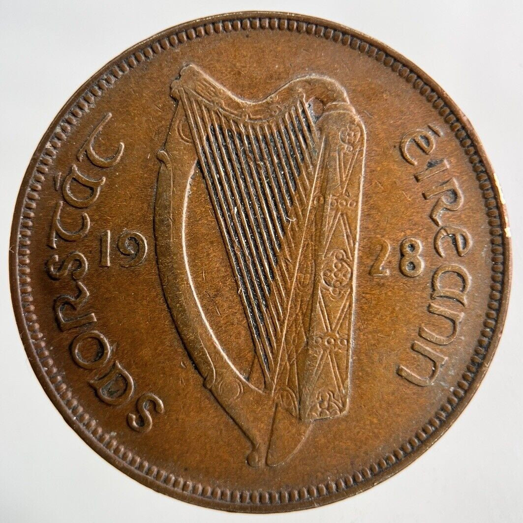 1928 Irish One Penny Coin | Very High Grade