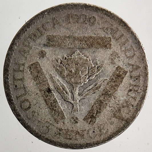 1929 South Africa Threepence Silver Coin | Fair Grade | a6565