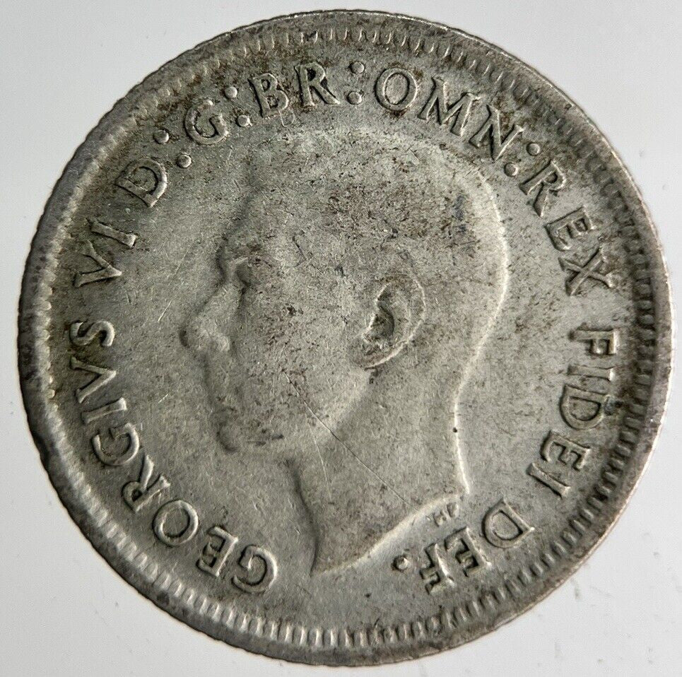 1951 Australia Sixpence Silver Coin | Fine Collectable Grade
