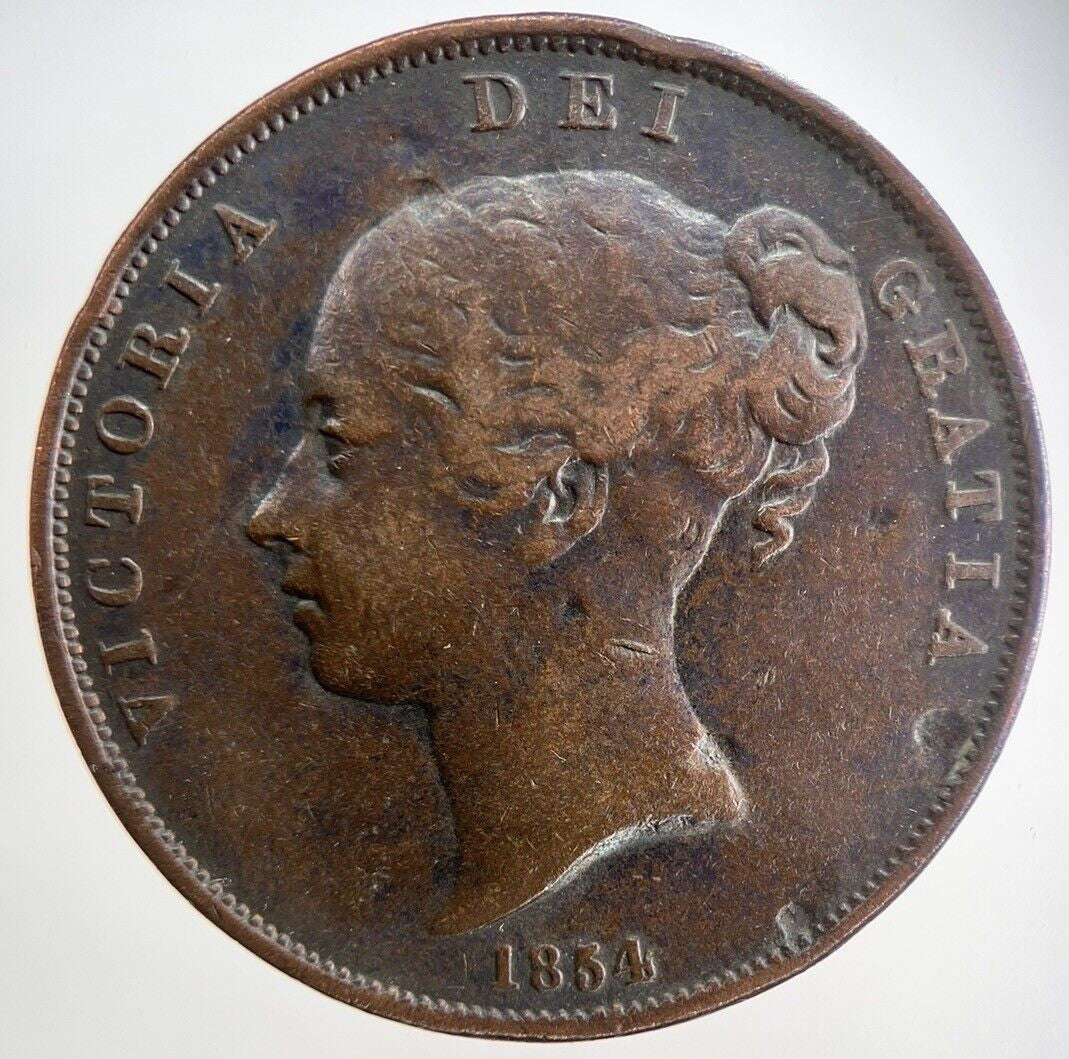 1854 Victoria One Penny Coin | Very High Grade