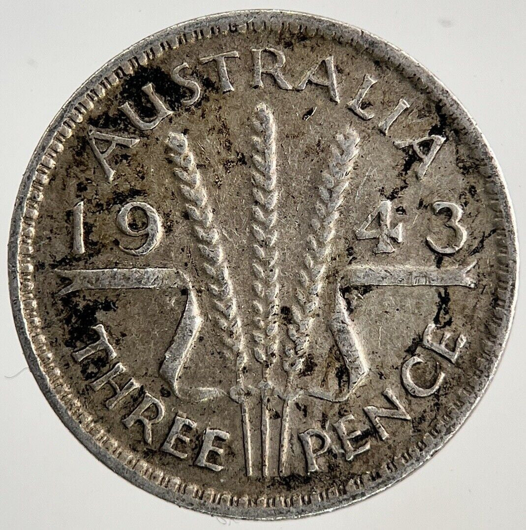 1943 Australia Threepence Silver Coin | Fine Collectable Grade