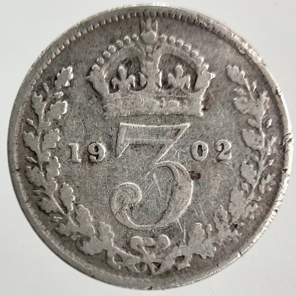 1902 Edward VII Threepence Silver Coin | Collectable Grade