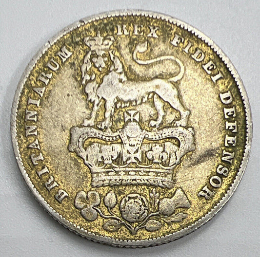 1826 George IV Shilling | British Silver Coin | Fine Collectable Grade | a1195