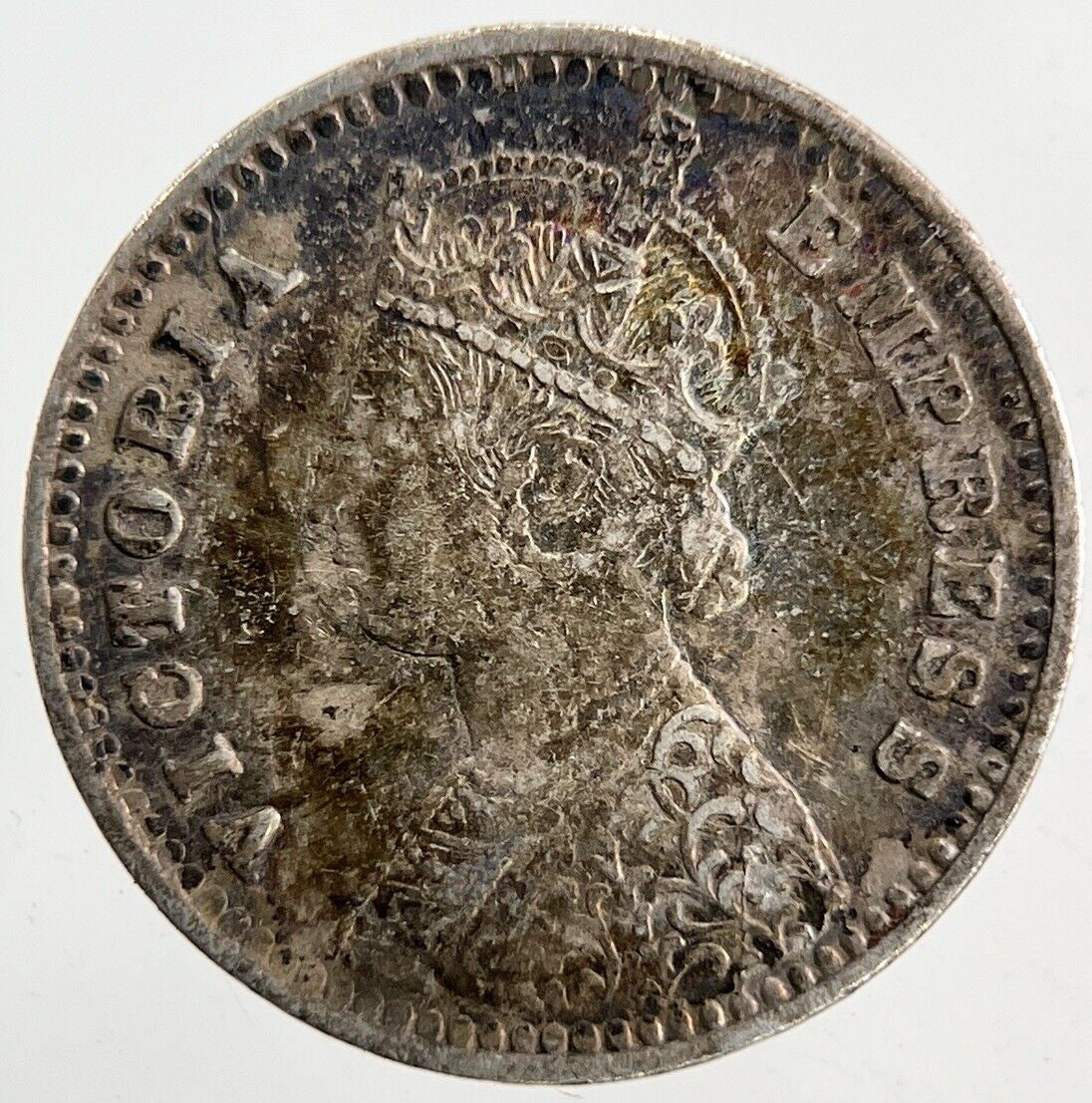 1891 India 2 Annas Silver Coin | Collectable Grade