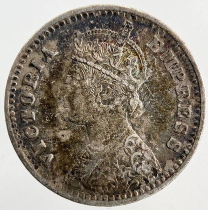 1891 India 2 Annas Silver Coin | Collectable Grade