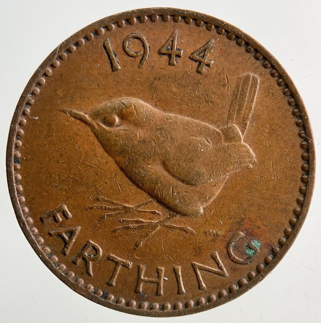 1944 George VI Wren Farthing Coin | Fine Collectable Grade