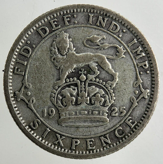 1925 George V Sixpence Silver Coin | Fine Collectable Grade