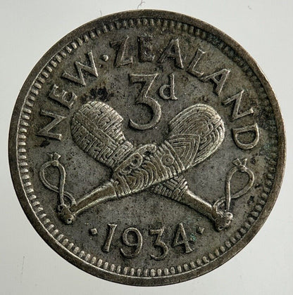 1934 New Zealand Threepence Silver Coin | Fine Collectable Grade