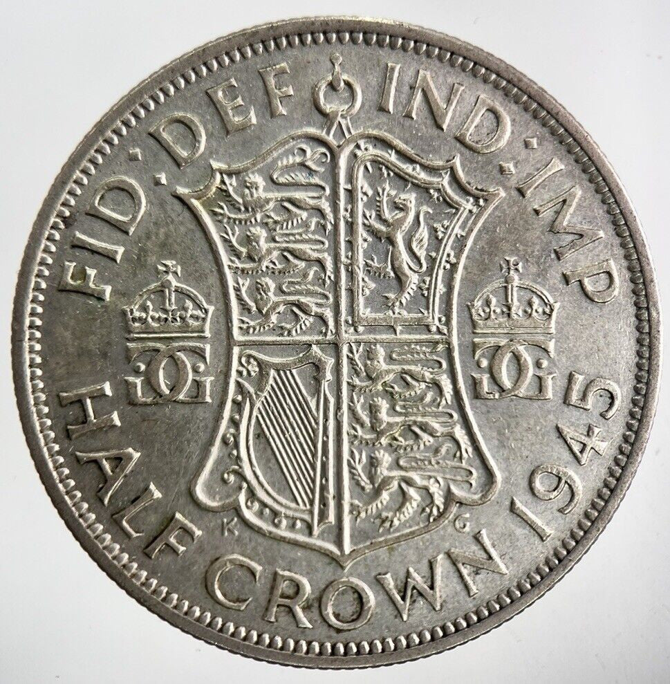 1945 George VI Silver Half - Crown Coin | Fine Collectable Grade