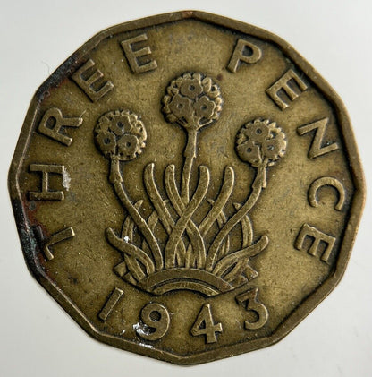 1943 George VI Threepence Coin | Fine Collectable Grade