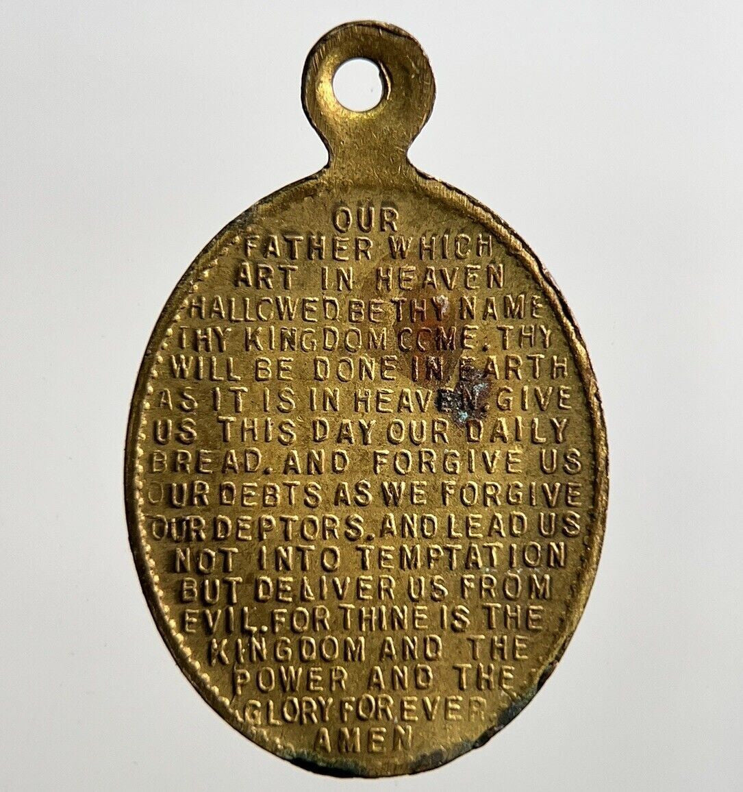 Old Religious Jesus Pendant Necklace Charm Amulet | Height 2.1cm | a2959