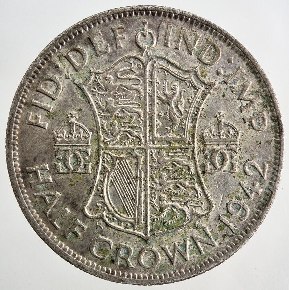 1942 George VI Half - Crown Silver Coin | Fine Collectable Grade