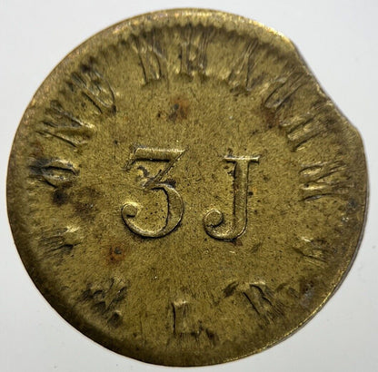 One 1 Drachm Apothecaries Weight Token Coin | Collectable Grade | a7323