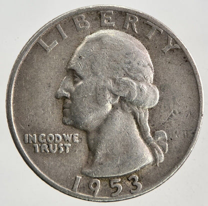 1953 - D US USA Quarter Dollar Silver Coin | Fine Collectable Grade